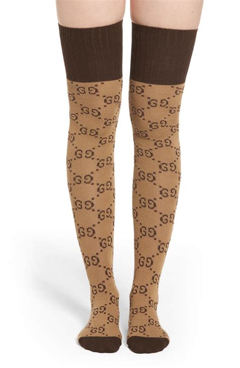 fake black gucci socks|gucci over knee socks.